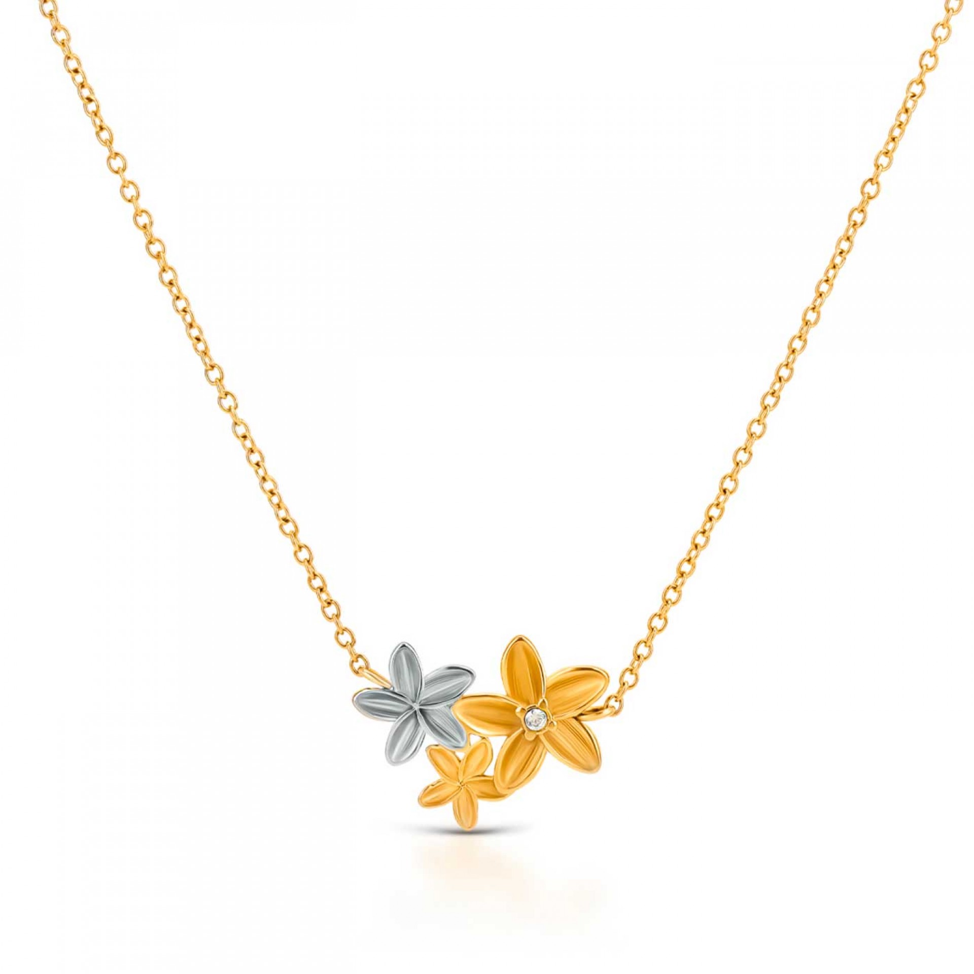Colar Fleur Bicolor