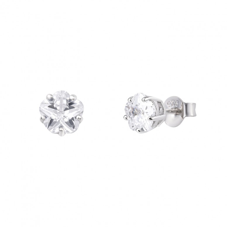 Brincos Solitaire Silver