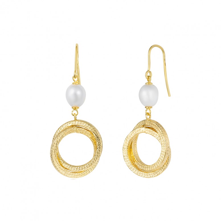 Brincos Bella Pearl & Bright Circles