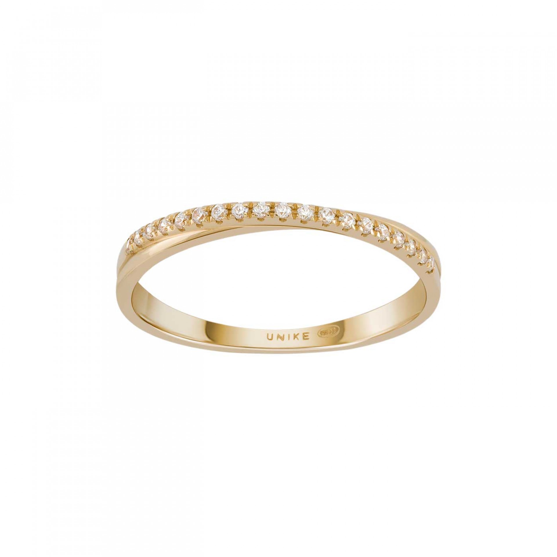 Anel Ouro 14K Double Cross